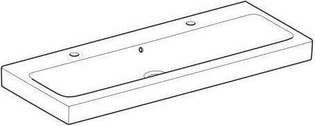 Produktbild Geberit Doppelwaschtisch iCon 120 cm wei 124020000 (485 mm, 1200 mm)
