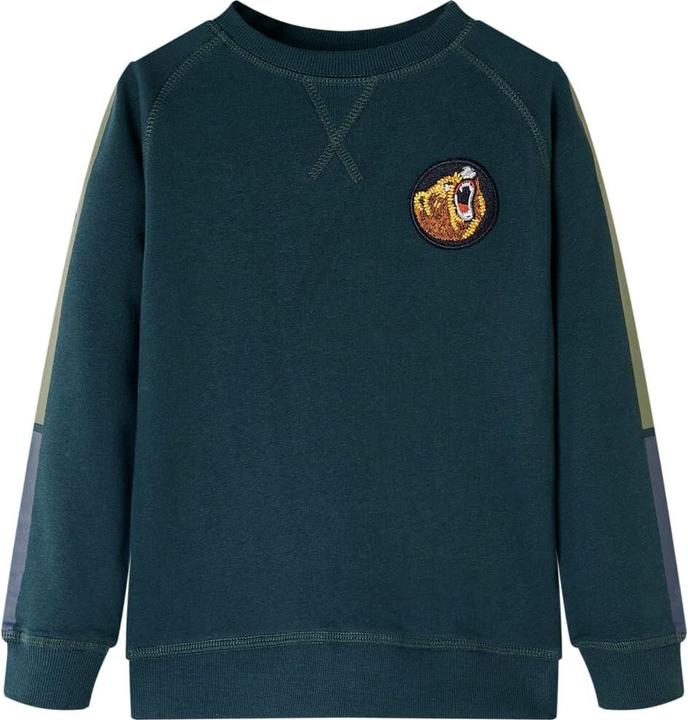 VidaXL Kinder-Sweatshirt Moosgrün 140,Material: 80 % Baumwolle. 20 (140)