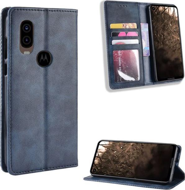 Produktbild MU Style Vintage Style Leder Bookcover Hülle (Motorola One Vision)