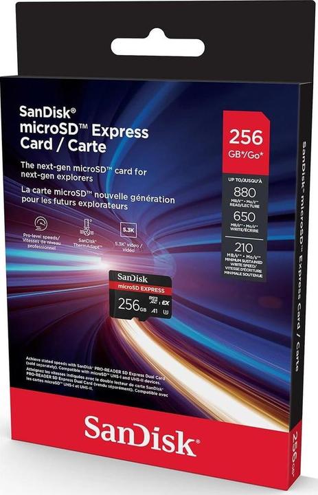 Productafbeelding SanDisk Express (256 GB, microSD Express, U3, UHS-I)