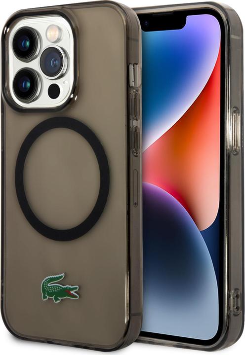Immagine prodotto Lacoste LCHMP14XULOK Custodia rigida per iPhone 14 Pro Max 6,7" in pelle/nero Trasparente MagSafe (Apple iPhone 14 Pro Max)