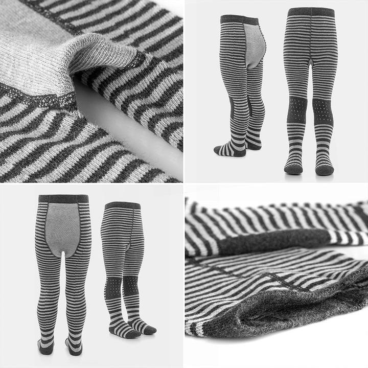 Produktbild La Loona LaLoona Baby-Strumpfhosen Krabbelstrumpfhose - Streifen Grau - (86/92)