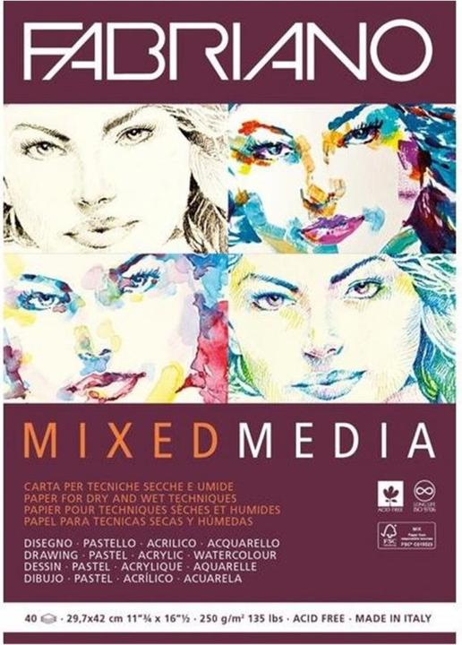 Actual product image Fabriano Painting pad Mixed Media A3, 40 sheets (A3)