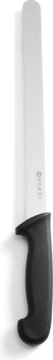 Actual product image WAS Knife with serrated edge, plastic handle,, black (30 cm)