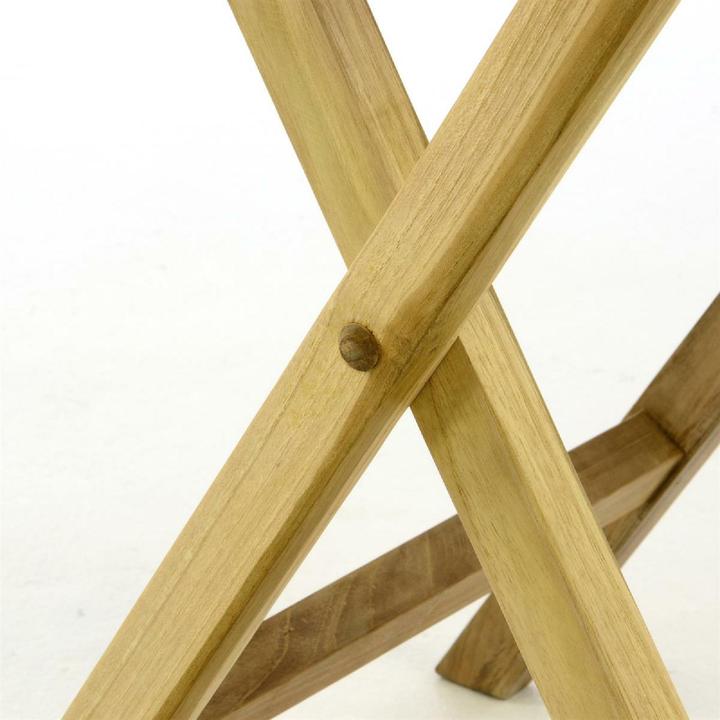Actual product image VCM Gartentisch Balkontisch Klapptisch hochwertig Teak Holz natur Ø80cm (80 cm)
