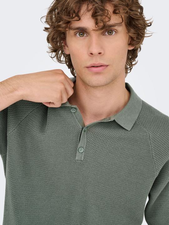Actual product image Only & Sons ONSJAMES Gestricktes Poloshirt Polo (XS)