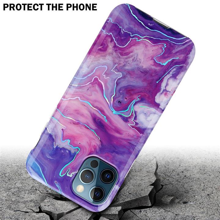 Image du produit Cadorabo Couverture IMD TPU Marbre coloré (Apple iPhone 12 Pro Max)
