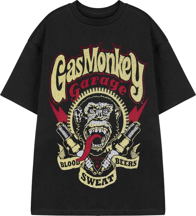 Actual product image Gas Monkey Garage Mens Spark Plugs T-Shirt (4XL)
