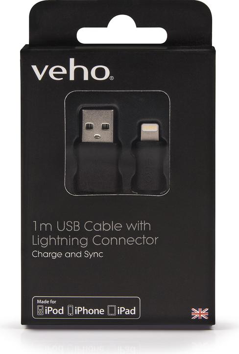 Produktbild veho Pebble 20cm MFI Lightn. cable (0.20 m, USB 3.2 Gen 1)