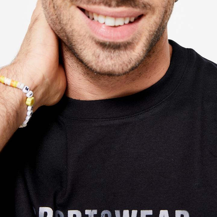 Actual product image Domyos T-shirt men - Essentials 500 printed black (L)