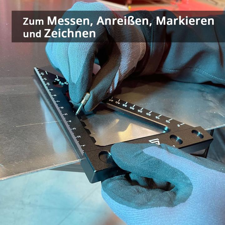 Produktbild Stahlwerk Winkeldreieck mit Anschlag und Markiernadel Aluminium
