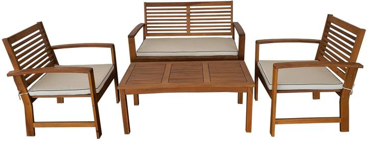 Acamp Loungeset Kreta Braun, 4 Sitzplätze
