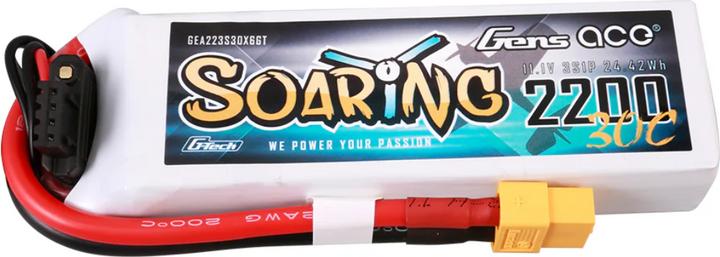 Immagine prodotto Gens Ace G-Tech Soaring 2200mAh 11.1V 30C 3S1P Batteria Lipo (11.10 V, 2200 mAh)