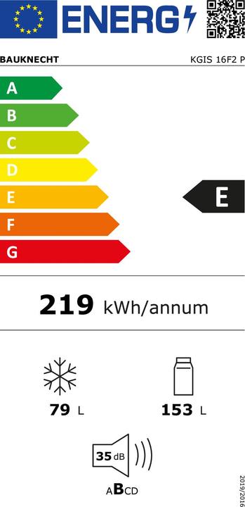 Energie-Label Bauknecht KGIS 16F2 P (232 l)