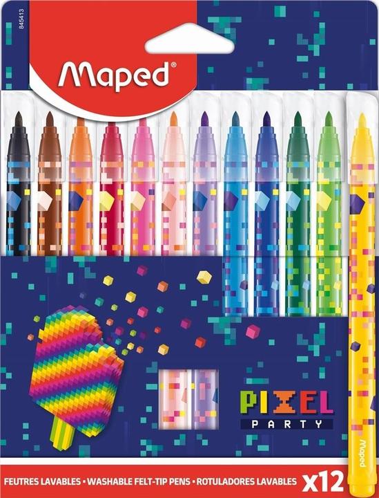 Produktbild Magni Filzstifte PIXEL PARTY 12er (Mehrfarbig, 1 x)