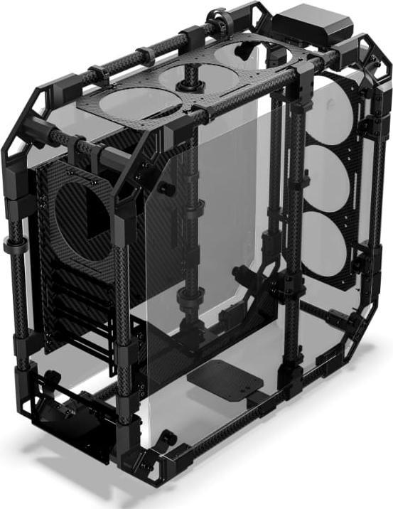 Actual product image Alphacool GHE Apex Skeleton Carbon housing (mATX, ITX, ATX)