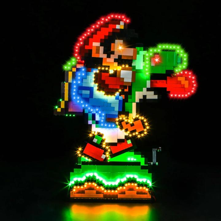Actual product image BrickBling LED Licht Set für LEGO Super Mario World: Mario & Yoshi (71438)