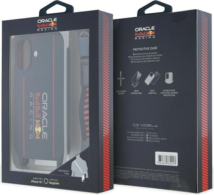 Produktbild Red Bull RBHMP16S24SISOLRV iPhone 16 6.1" hardcase Silicone Strap and Vertical Logo MagSafe navy (Apple iPhone 16)