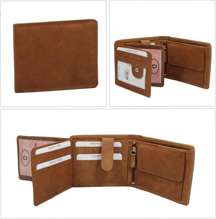 Piace Molto Magnum - Wallet Men RFID Lining Cognac