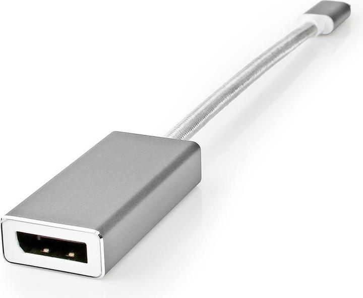 Produktbild Nedis USB-Adapter USB 3.2 Gen 1 USB-C Stecker DisplayPort 0.20 m rund Vergoldet Geflochten/Nylon Sil (USB Typ-C, 20 cm)