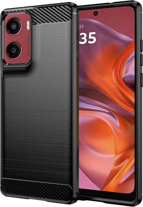 Immagine prodotto Techsuit - Carbon Silicone - Motorola Moto G05 / E15 - Black (Motorola Moto E, Motorola Moto G5)
