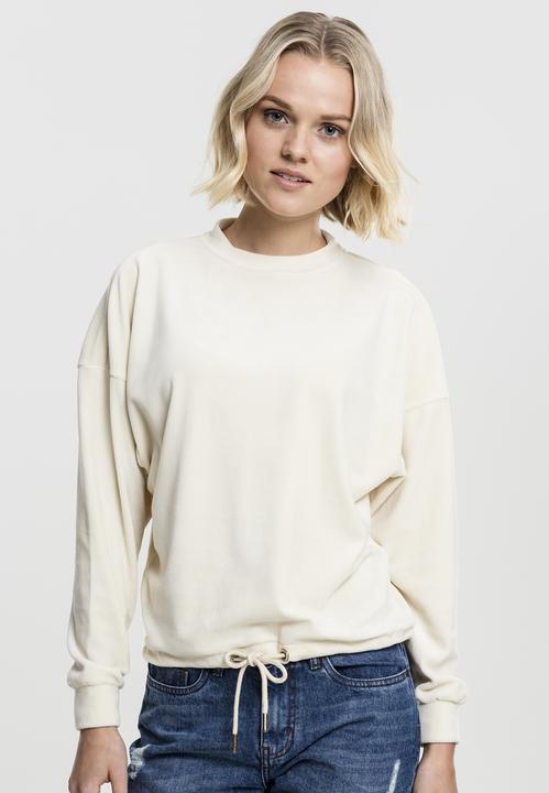 Actual product image Urban Classics Ladies Oversized Velvet Crew (XS)