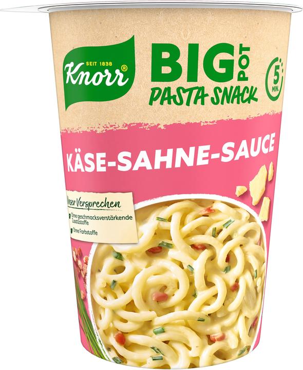 Produktbild Knorr Snack Big Pasta POT Käse-Sahne-Sauce (92 g)