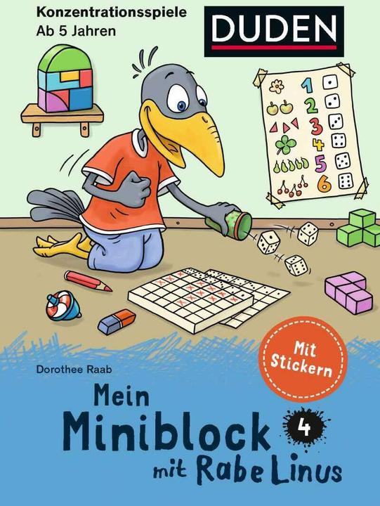 Mein Miniblock mit Rabe Linus - Konzentrationsspiele (Deutsch, Bettina Abel, Sigrid Leberer, Dorothee Raab, Stefan Leuchtenberg, 2021)