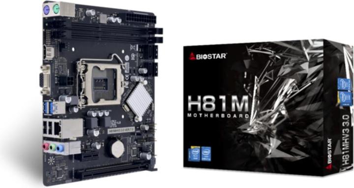 Actual product image Biostar Motherboard H81MHV3 3.0 (LGA 1150, Intel H81, mATX)