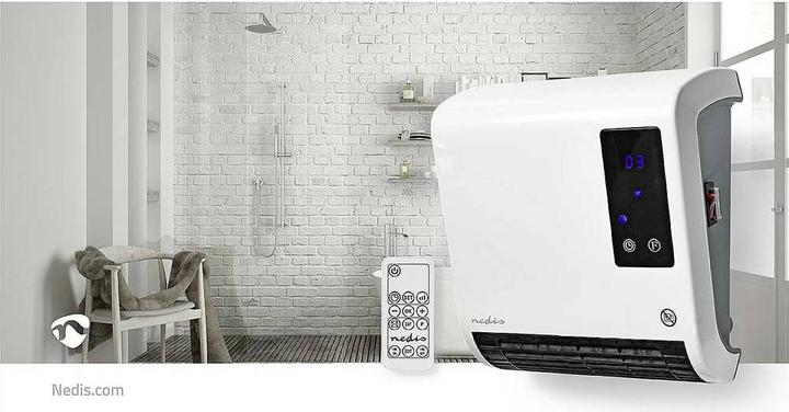 Produktbild Nedis HTBA20WT Keramik-Heizlüfter 20m² Weiss, Grau (2000 W)
