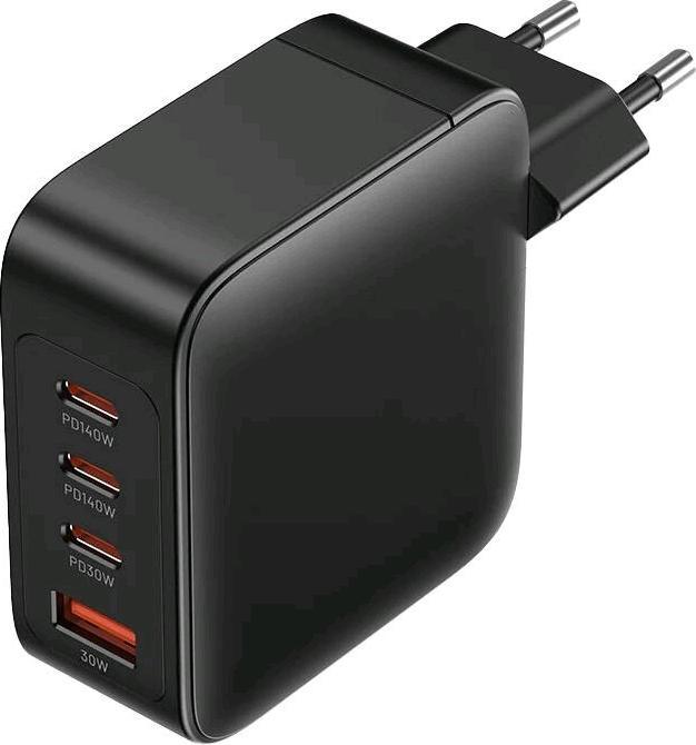 Vention Wall charger,, FEIB0-EU, 3xUSB-C, USB- A, 140W/140W/30W/18W, GaN (czarna) (140 W)