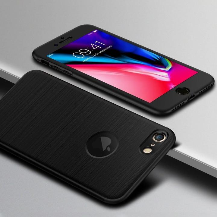 Produktbild König Design Handyhülle Apple iPhone 6 Plus / 6s Plus Full Cover Carbon Case Schutz Schwarz (Apple iPhone 6 Plus)