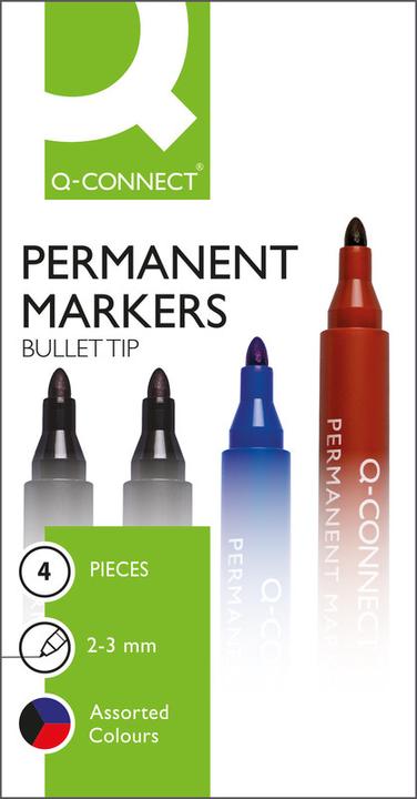 Actual product image Q-Connect Permanent marker with bullet tip (Multicoloured, 2 mm, 1 x)