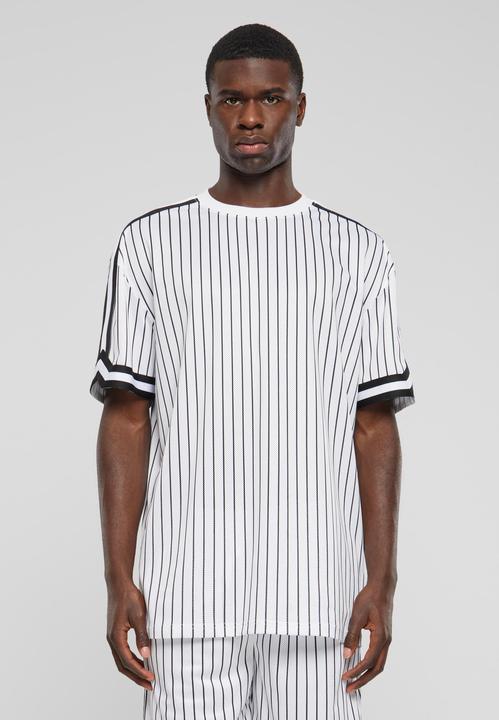Actual product image Urban Classics Oversized Striped Mesh Tee - 138093 (3XL)