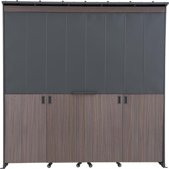 Produktbild Ventaris Outdoor-Küche Gartenhaus 220 cm x 94 cm x 226 cm mit Einrichtung Anthrazit