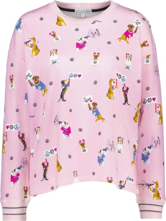 Pj Salvage Pyjama Oberteil "Woof of Love"