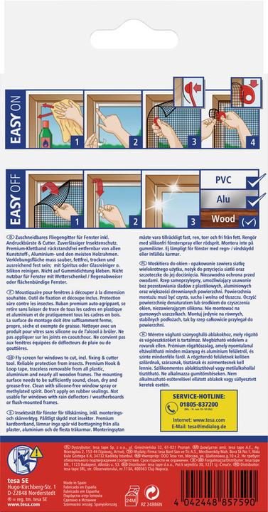 Image du produit tesa Moustiquaire COMFORT pour fenêtres, avec bande Velcro, autocollante, sans perçage (100 x 100 cm)