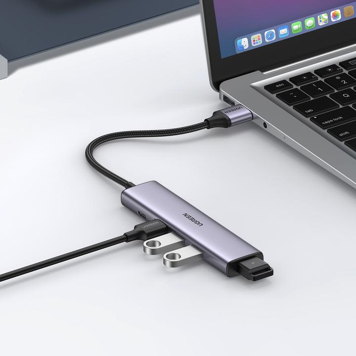 Produktbild Ugreen HUB USB CM473 1x USB-C + 4x USB-A 3.0 (UGR1320) (USB-C, 4 Ports)