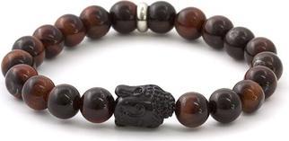 Beneto Tiger eye bead bracelet MINK114 - Length: 19 cm (19 cm)