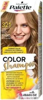 Produktbild Palette Color Shampoo Coloring Shampoo Up To 24 Wash 8-00 Mediumonde (321 ml, Flüssiges Shampoo)