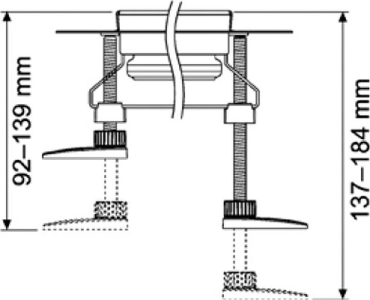Actual product image TECE TECEdrainline mounting feet norm 92-139mm, 4 pieces (210 mm)