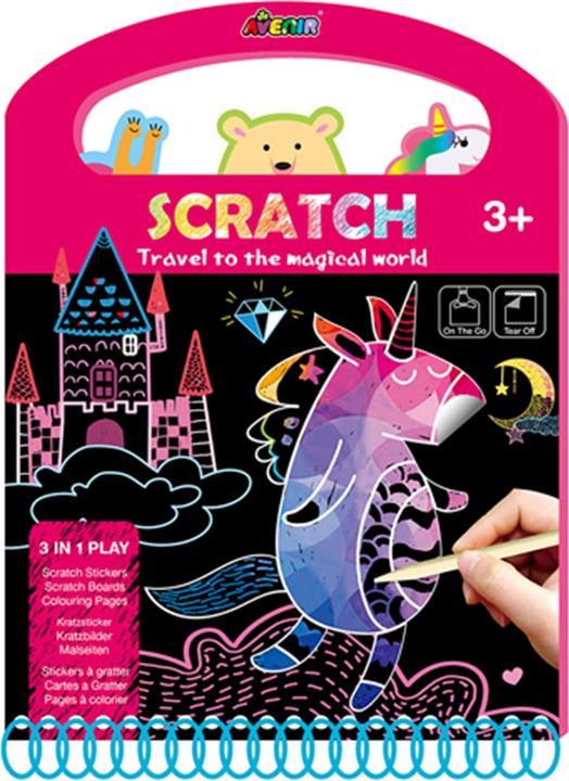 Actual product image Avenir Scratchboard book Magic World