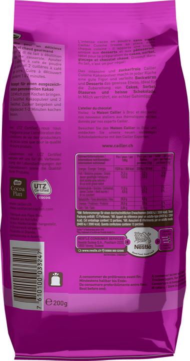 Cailler Cuisine Cacao in polvere (200 g)