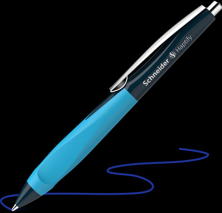 Actual product image Schneider Ballpoint pen 'Haptify (Dark Blue, Light blue, 10 x)