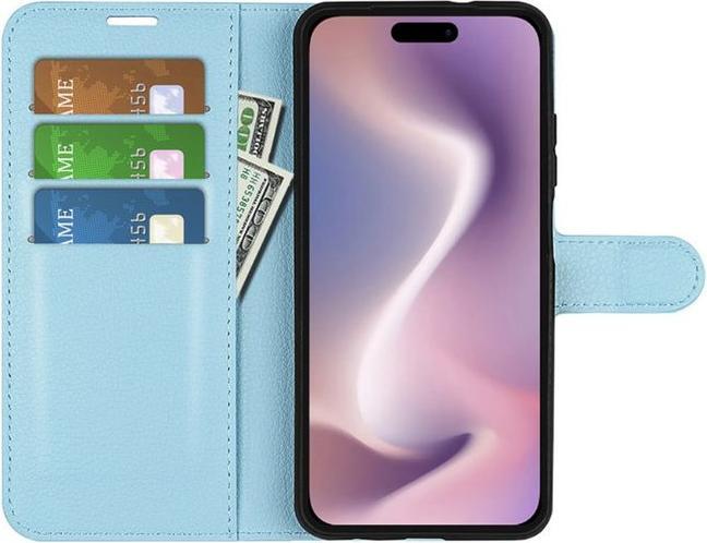 Actual product image MU Classic Litchi Leather Bookcover Series (Apple iPhone 16 Plus)