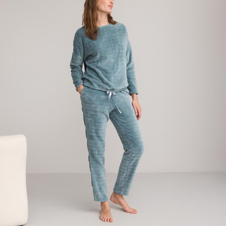 Produktbild La Redoute Collections Fleece-Pyjama mit langen Ärmeln (42)