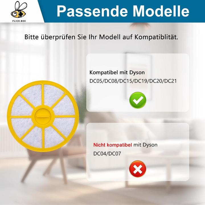 Image du produit Flickbee Filtre HEPA pour aspirateur Dyson DC05, DC08, DC14 remplace 905401-01