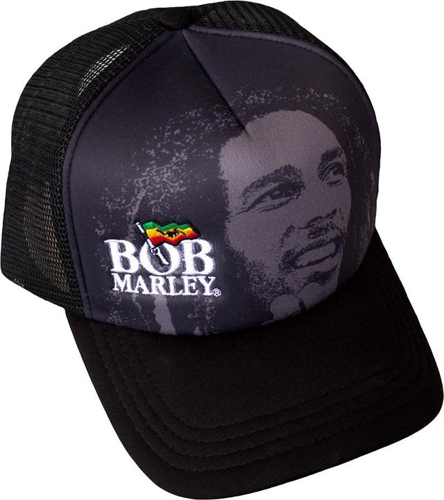 Actual product image Bob Marley Face Logo Trucker Cap (One size)
