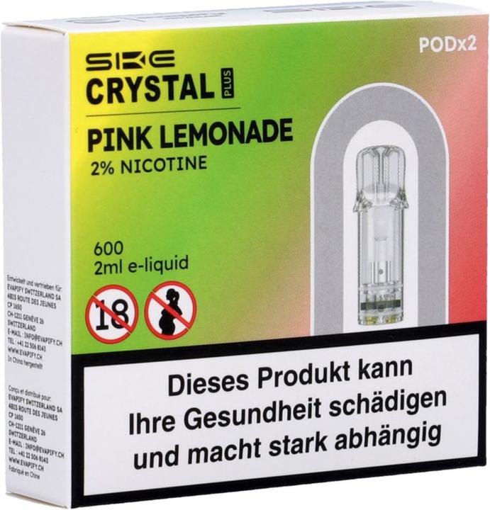 Produktbild SKE Crystal Plus Pink Lemonade - E-Pod-Nachfüllung - 2 Stk. à 2 ml (Zitrone)