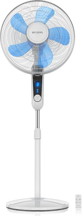 Immagine prodotto Brandson Ventilatore a piantana 40 cm Ø, telecomando, display, oscillazione, regolabile in altezza e in (57 dB)